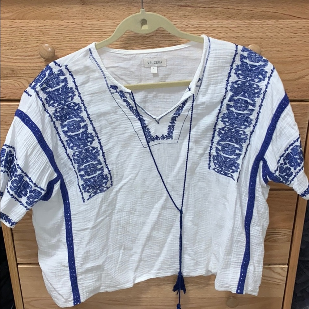 Embroidered Crop Top